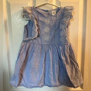 GAP Light Blue Eyelet Kids Dress